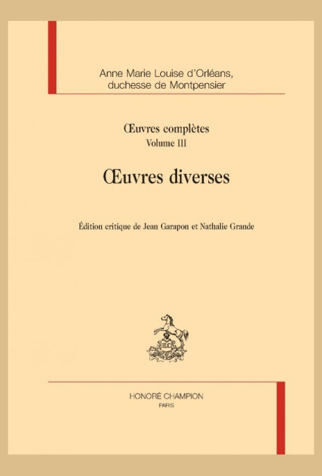 OEUVRES COMPLÈTES III ET DERNIER : OEUVRES DIVERSES