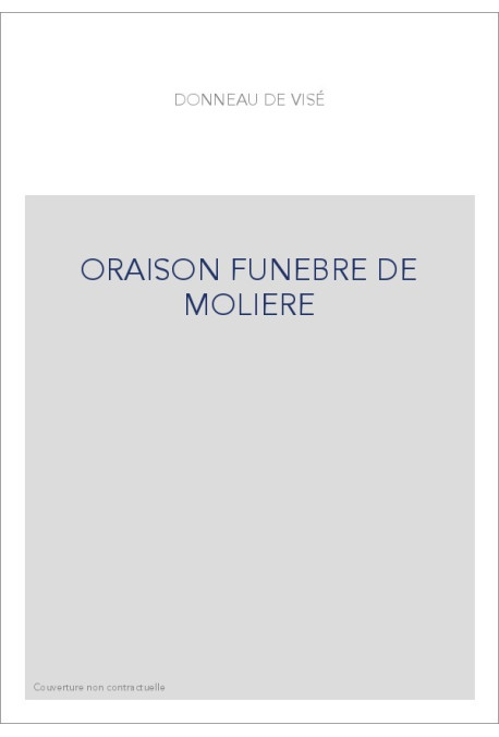 ORAISON FUNEBRE DE MOLIERE