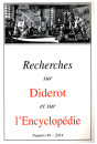RECHERCHES SUR DIDEROT ET SUR L'ENCYCLOPÉDIE 49 - 2014