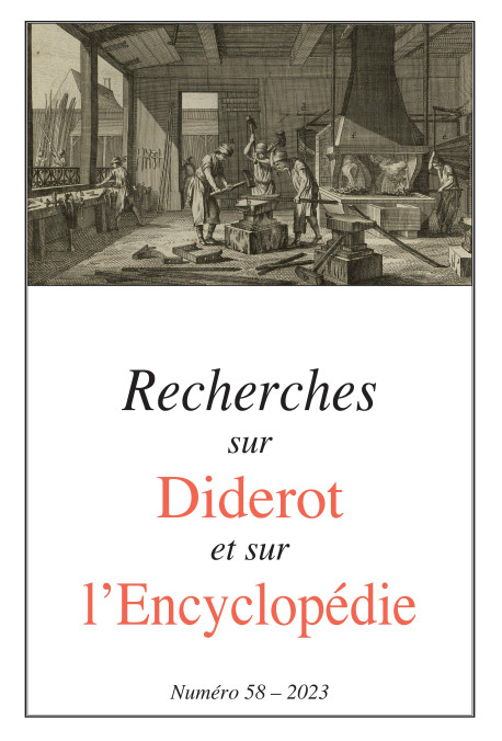 RECHERCHES SUR DIDEROT ET SUR L'ENCYCLOPÉDIE 58- 2023