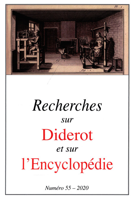 RECHERCHES SUR DIDEROT ET SUR L'ENCYCLOPÉDIE 55- 2020