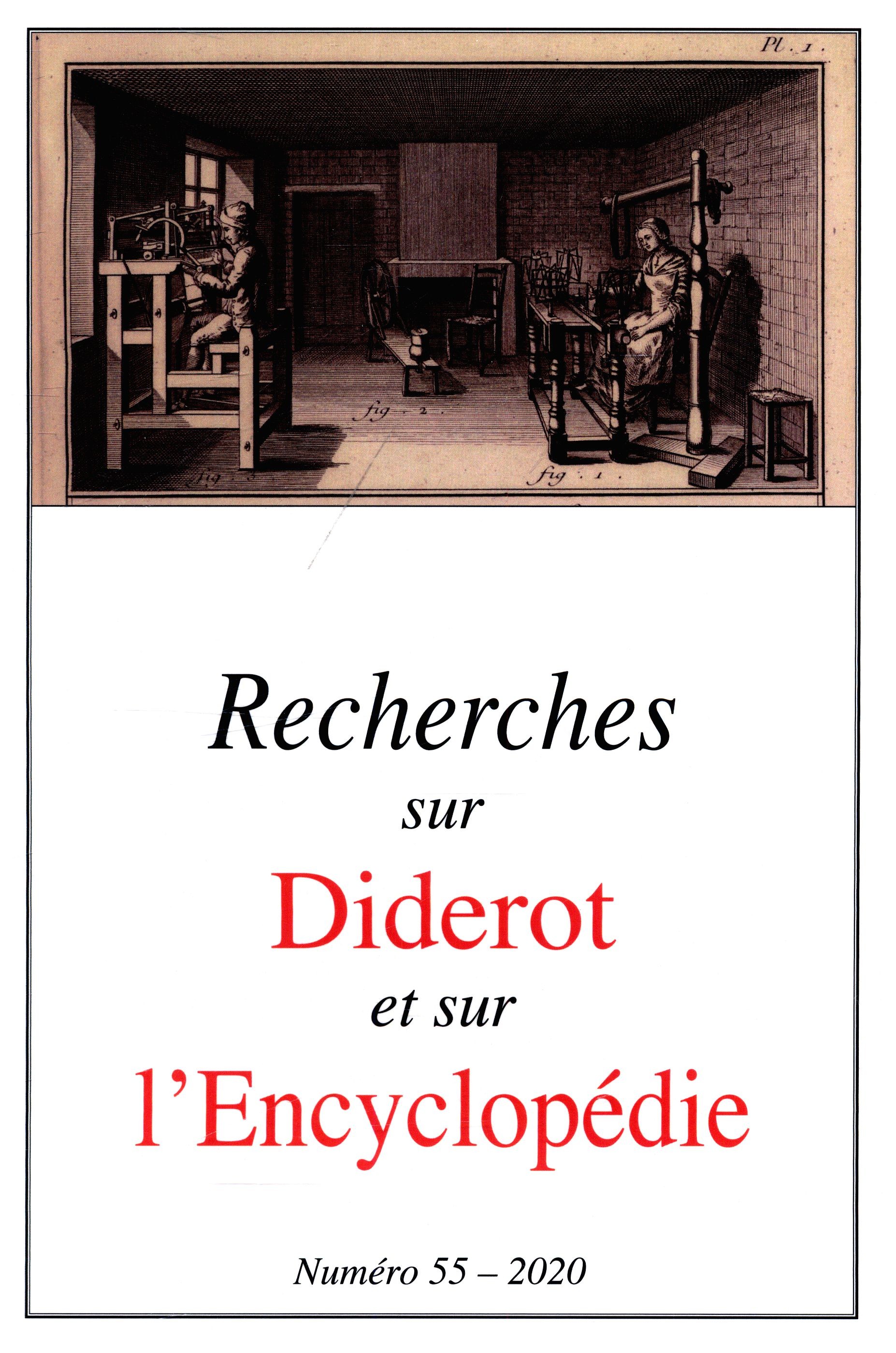 RECHERCHES SUR DIDEROT ET SUR L'ENCYCLOPÉDIE 55- 2020