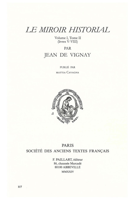LE MIROIR HISTORIAL, TOME II  (LIVRES V-VIII)