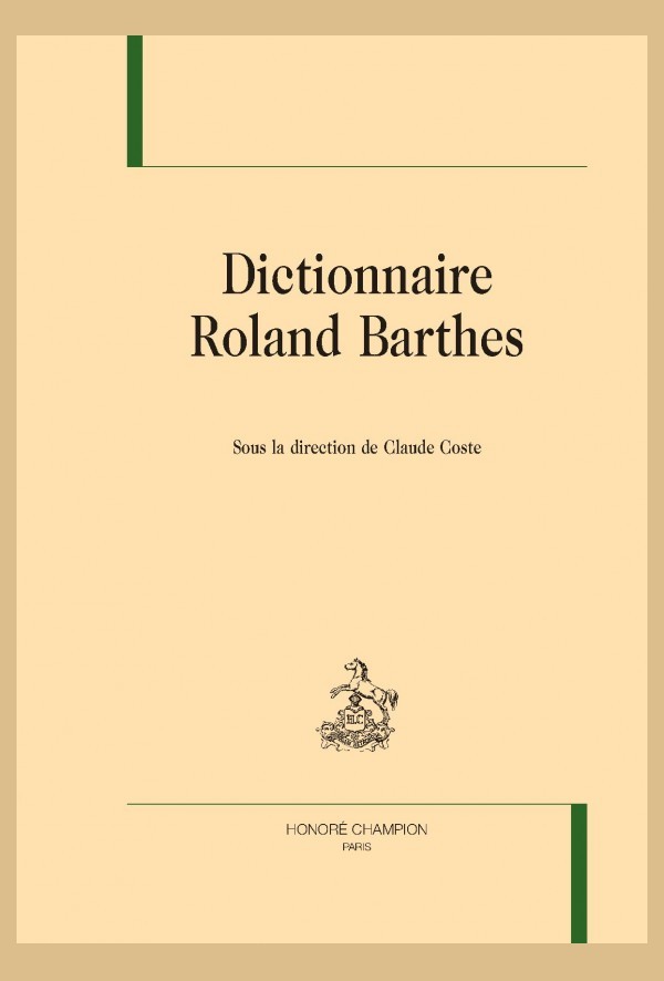 DICTIONNAIRE ROLAND BARTHES
