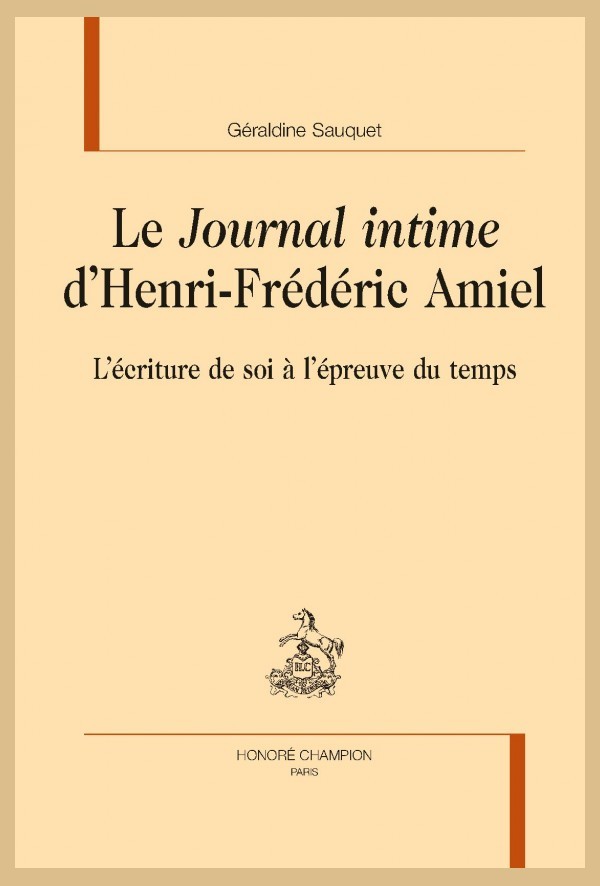 LE "JOURNAL INTIME" D'HENRI-FRÉDÉRIC AMIEL