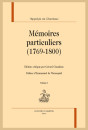 MÉMOIRES PARTICULIERS (1769-1800)