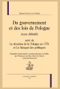 DU GOUVERNEMENT ET DES LOIS DE POLOGNE (TEXTE DÉFINITIF)